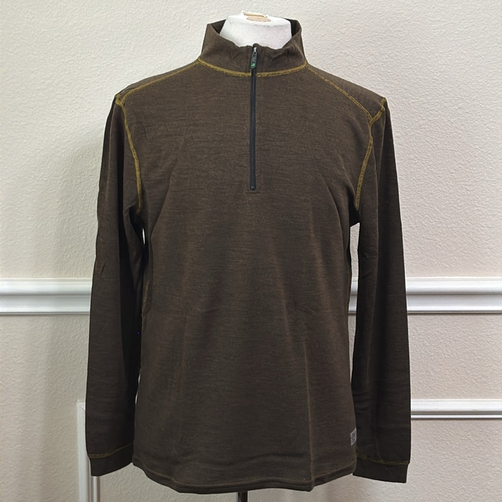PolarMax MONTANA WOOL 2.0 Zip Mockneck - Southern Moss